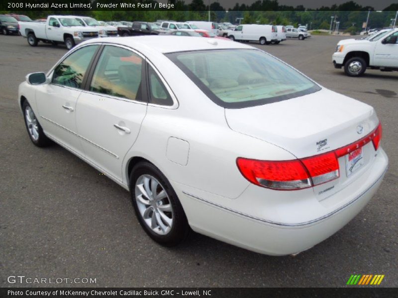 Powder White Pearl / Beige 2008 Hyundai Azera Limited