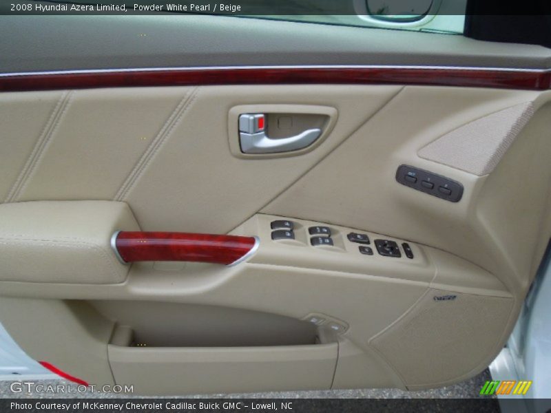Powder White Pearl / Beige 2008 Hyundai Azera Limited