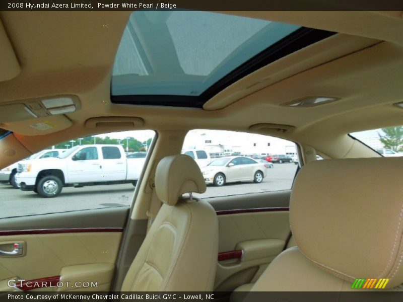 Powder White Pearl / Beige 2008 Hyundai Azera Limited
