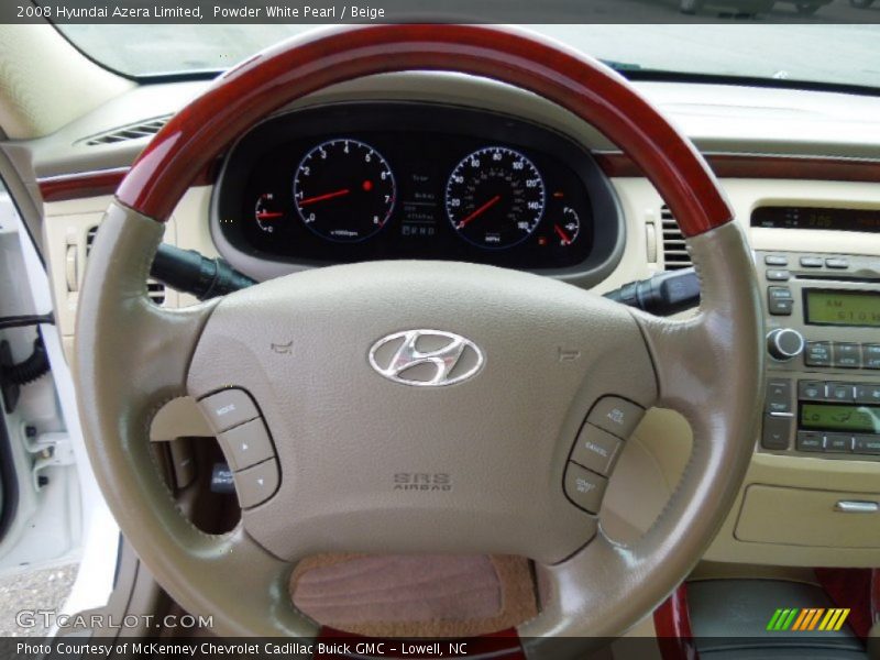 Powder White Pearl / Beige 2008 Hyundai Azera Limited