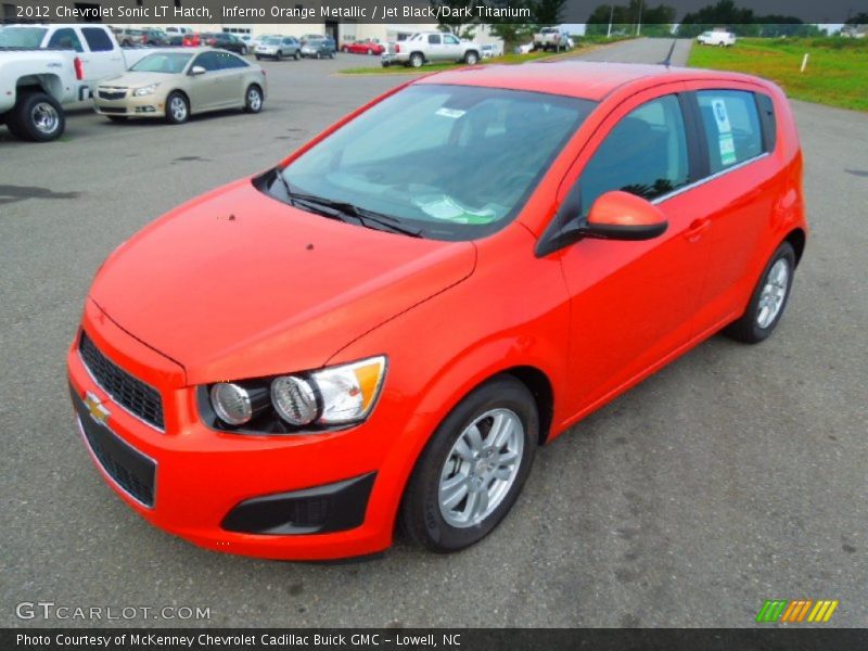Inferno Orange Metallic / Jet Black/Dark Titanium 2012 Chevrolet Sonic LT Hatch