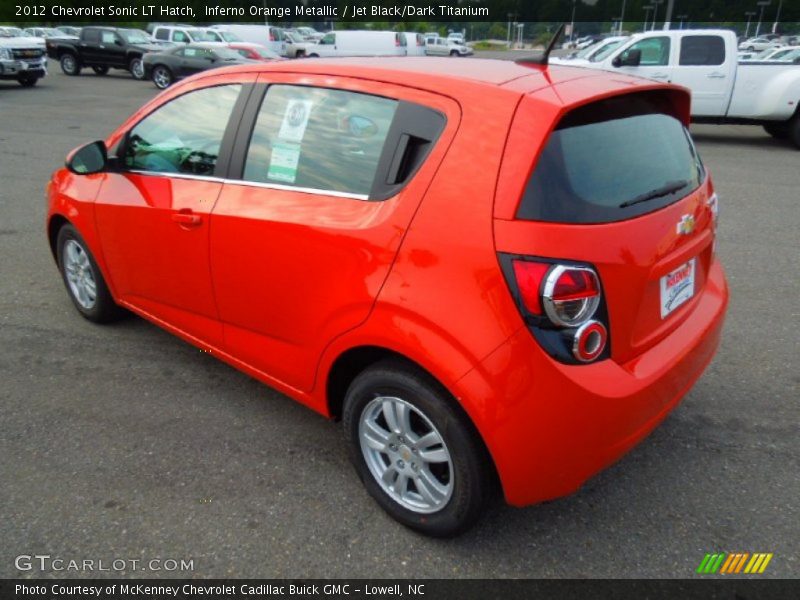 Inferno Orange Metallic / Jet Black/Dark Titanium 2012 Chevrolet Sonic LT Hatch