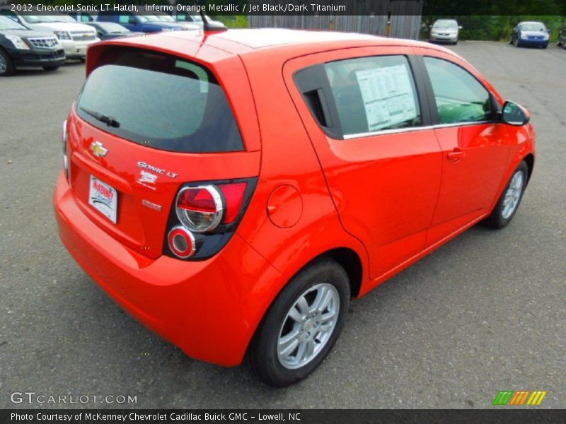 Inferno Orange Metallic / Jet Black/Dark Titanium 2012 Chevrolet Sonic LT Hatch