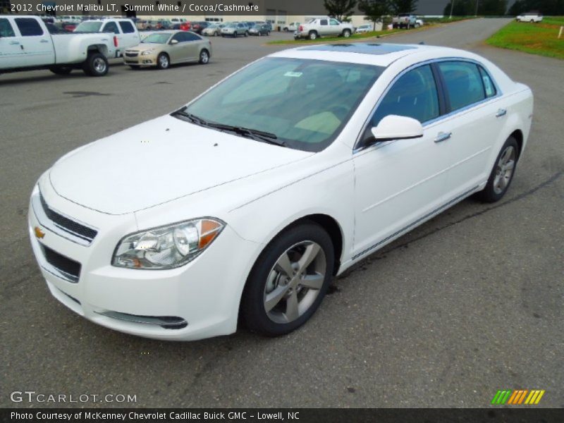 Summit White / Cocoa/Cashmere 2012 Chevrolet Malibu LT