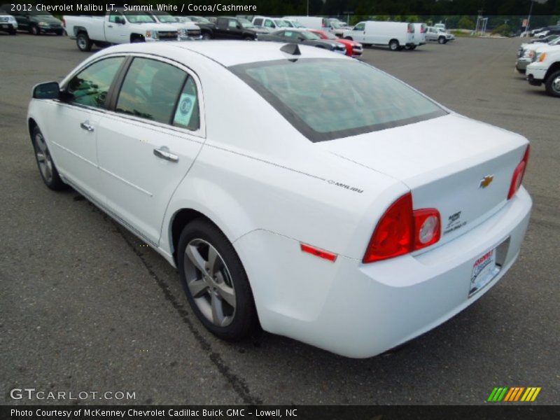 Summit White / Cocoa/Cashmere 2012 Chevrolet Malibu LT