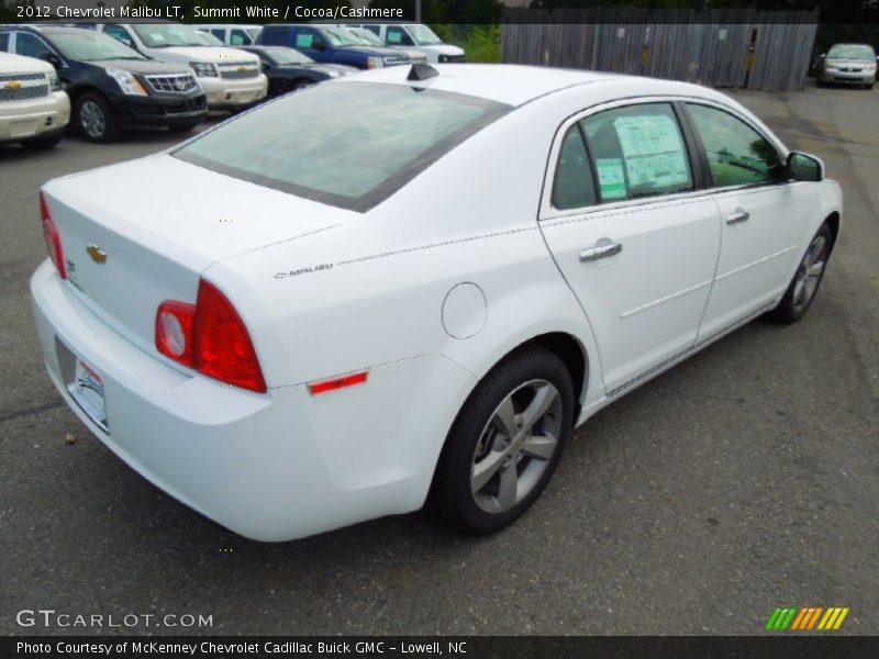 Summit White / Cocoa/Cashmere 2012 Chevrolet Malibu LT