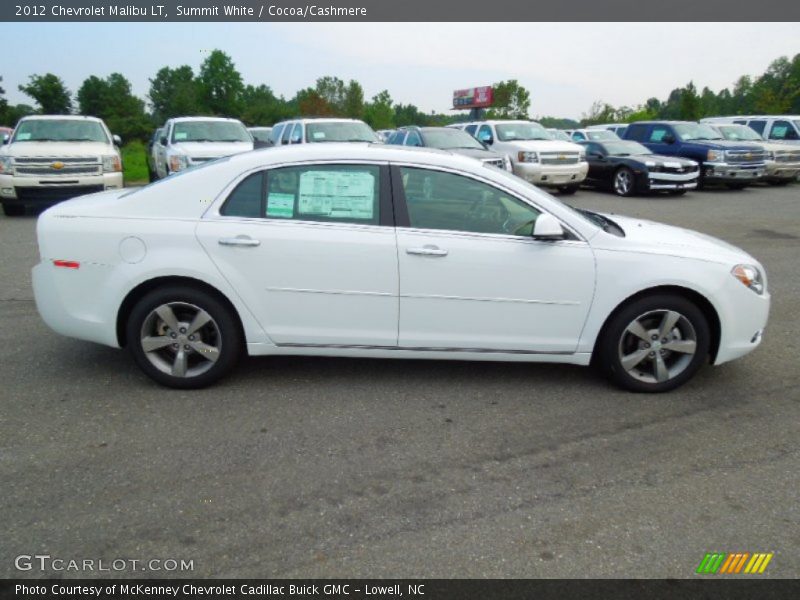 Summit White / Cocoa/Cashmere 2012 Chevrolet Malibu LT