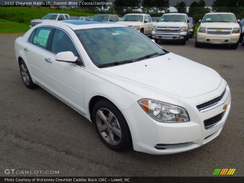 Summit White / Cocoa/Cashmere 2012 Chevrolet Malibu LT