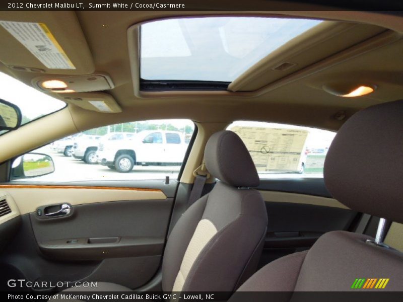 Summit White / Cocoa/Cashmere 2012 Chevrolet Malibu LT