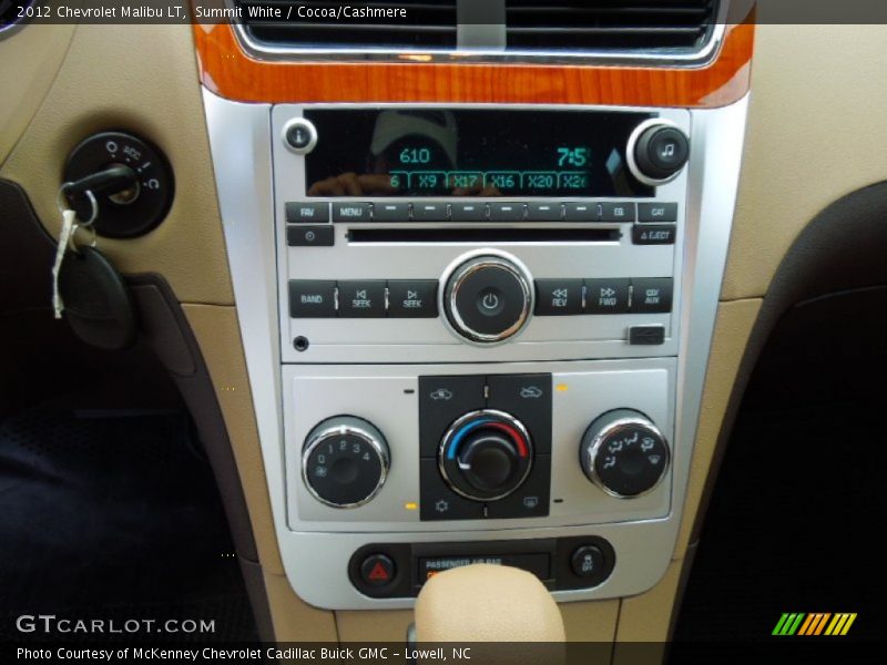 Summit White / Cocoa/Cashmere 2012 Chevrolet Malibu LT