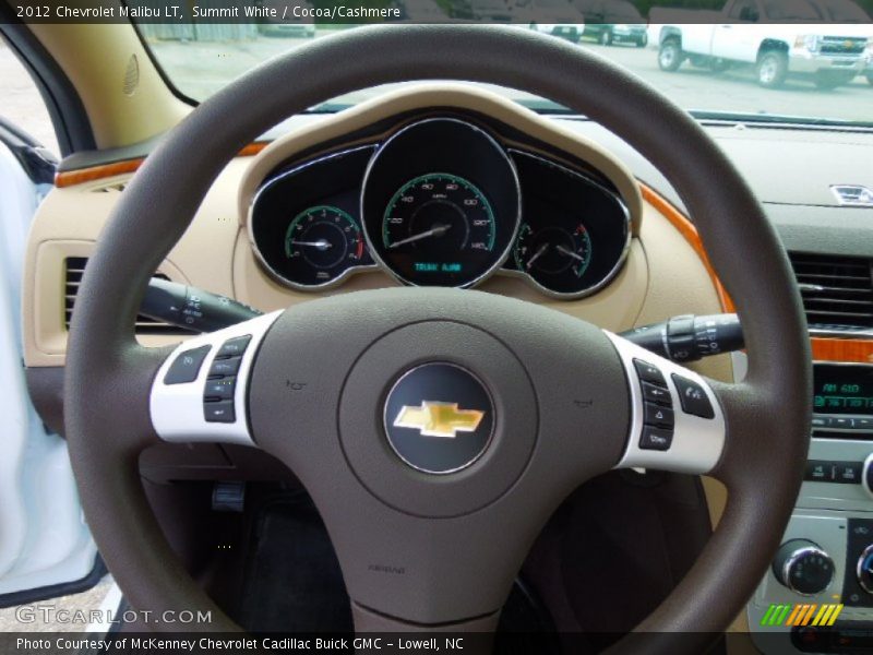 Summit White / Cocoa/Cashmere 2012 Chevrolet Malibu LT