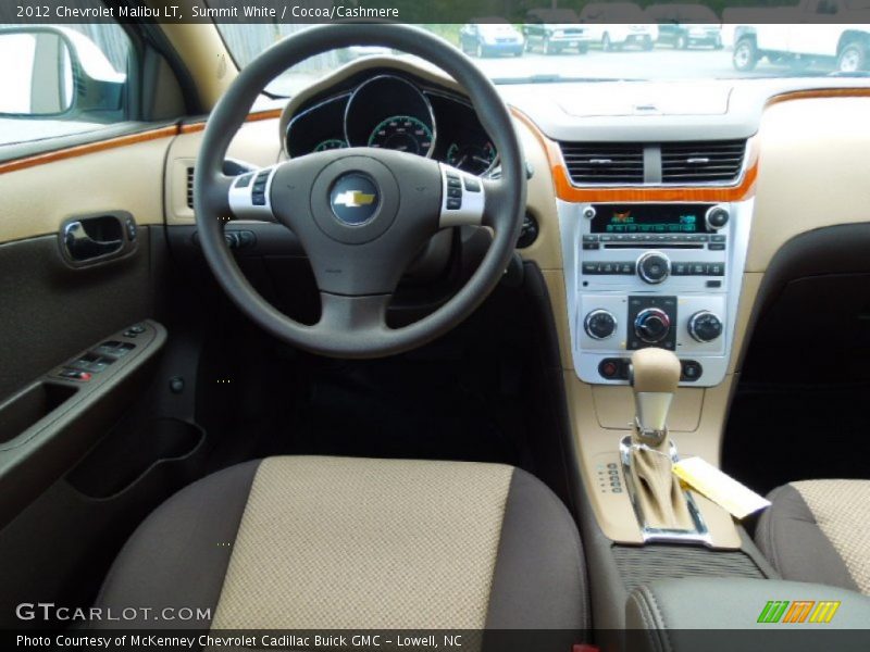 Summit White / Cocoa/Cashmere 2012 Chevrolet Malibu LT