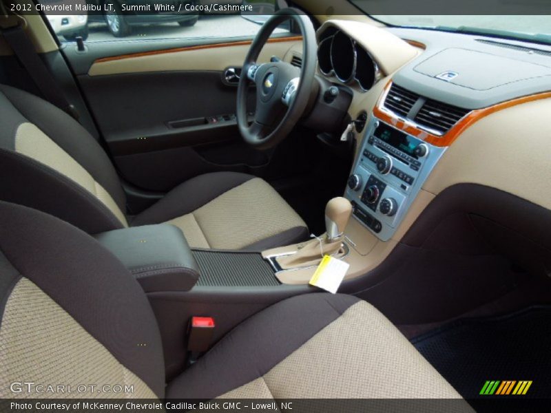 Summit White / Cocoa/Cashmere 2012 Chevrolet Malibu LT