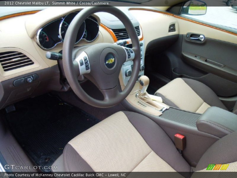 Summit White / Cocoa/Cashmere 2012 Chevrolet Malibu LT