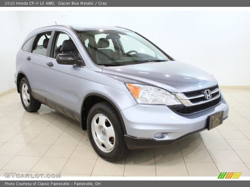 Glacier Blue Metallic / Gray 2010 Honda CR-V LX AWD