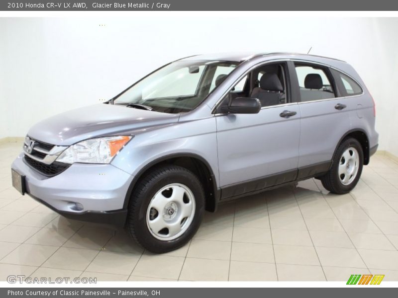 Glacier Blue Metallic / Gray 2010 Honda CR-V LX AWD