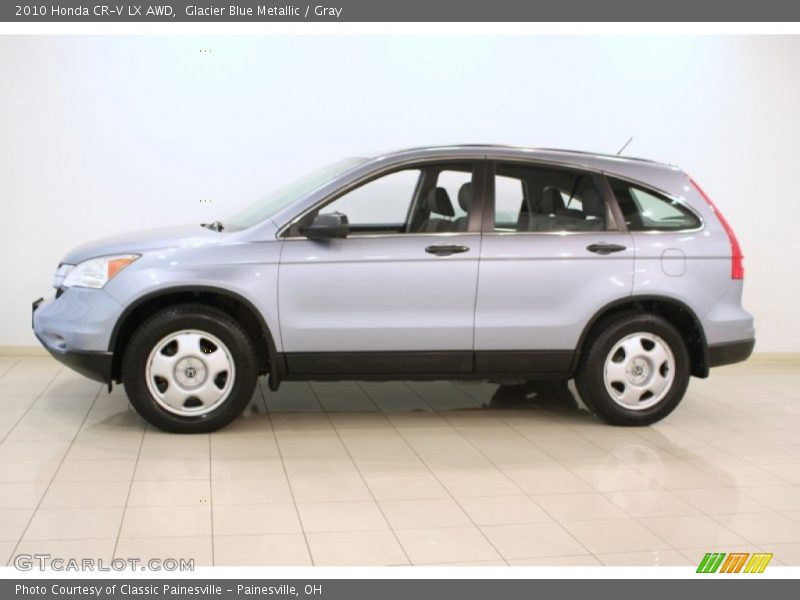 Glacier Blue Metallic / Gray 2010 Honda CR-V LX AWD