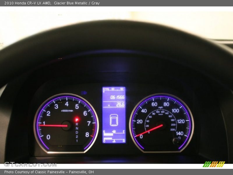 Glacier Blue Metallic / Gray 2010 Honda CR-V LX AWD