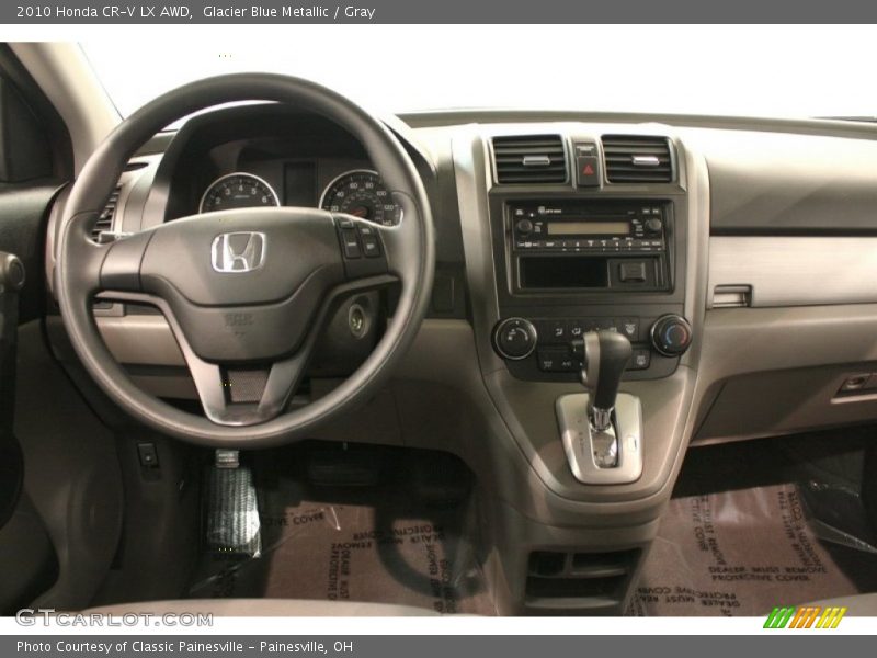 Glacier Blue Metallic / Gray 2010 Honda CR-V LX AWD
