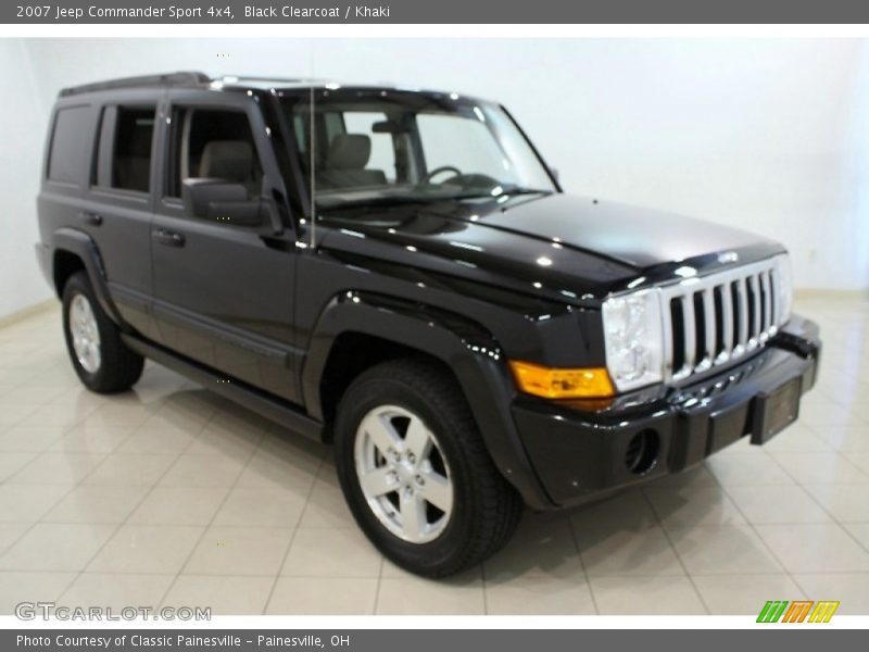Black Clearcoat / Khaki 2007 Jeep Commander Sport 4x4