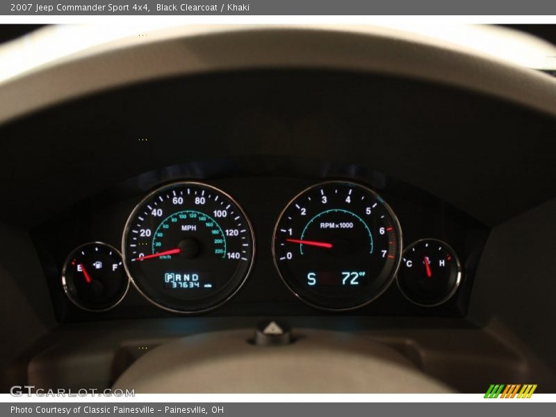 Black Clearcoat / Khaki 2007 Jeep Commander Sport 4x4