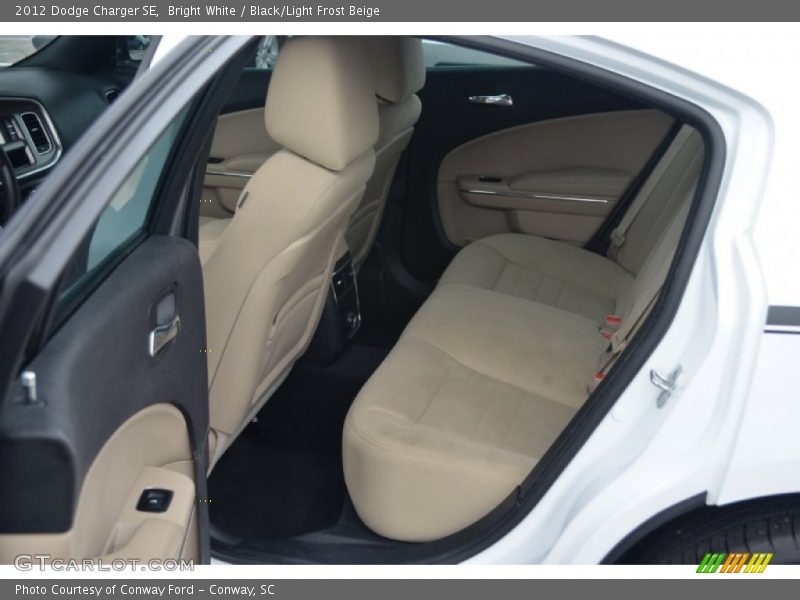 Bright White / Black/Light Frost Beige 2012 Dodge Charger SE