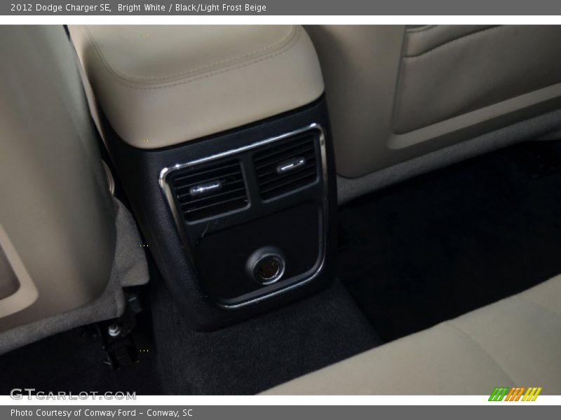 Bright White / Black/Light Frost Beige 2012 Dodge Charger SE