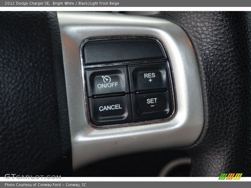 Bright White / Black/Light Frost Beige 2012 Dodge Charger SE