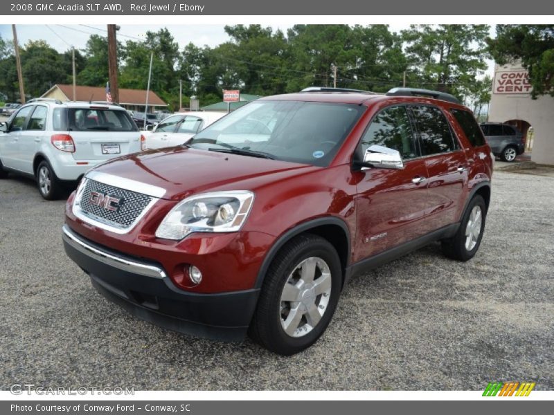 Red Jewel / Ebony 2008 GMC Acadia SLT AWD