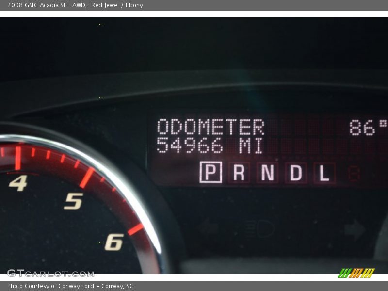 Red Jewel / Ebony 2008 GMC Acadia SLT AWD