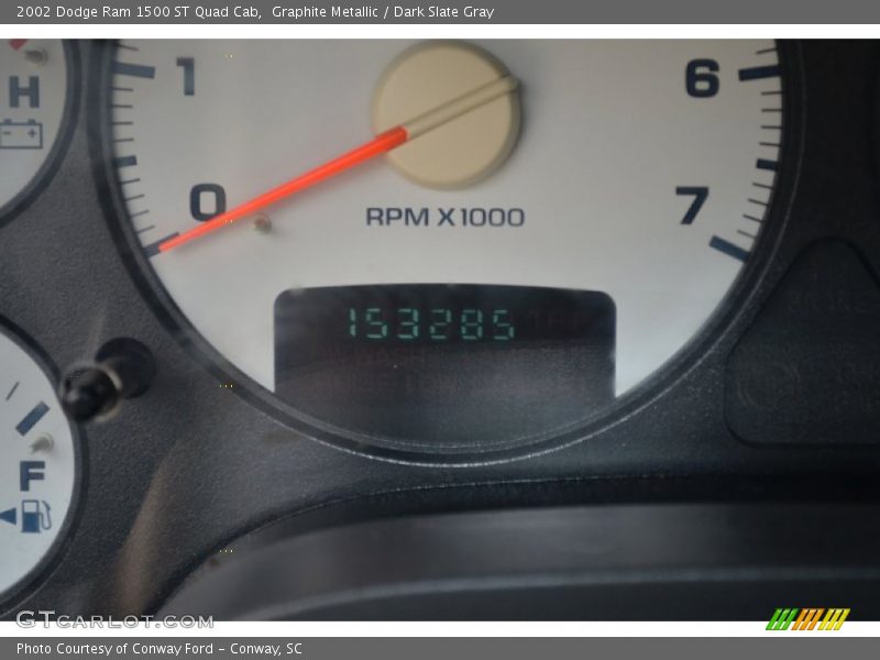 Graphite Metallic / Dark Slate Gray 2002 Dodge Ram 1500 ST Quad Cab