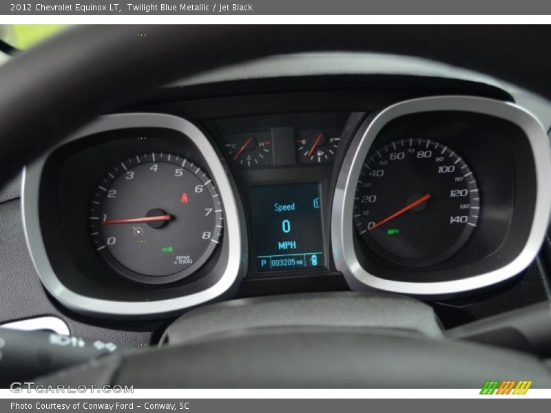 Twilight Blue Metallic / Jet Black 2012 Chevrolet Equinox LT
