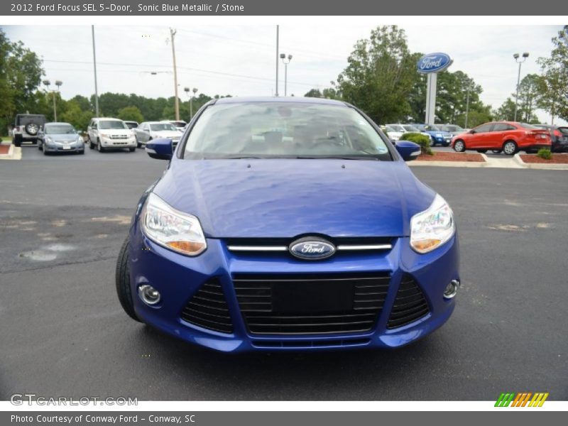 Sonic Blue Metallic / Stone 2012 Ford Focus SEL 5-Door