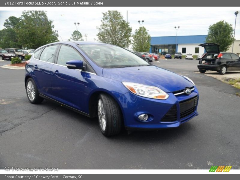 Sonic Blue Metallic / Stone 2012 Ford Focus SEL 5-Door
