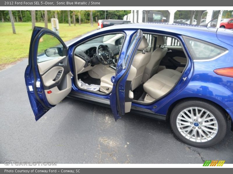 Sonic Blue Metallic / Stone 2012 Ford Focus SEL 5-Door