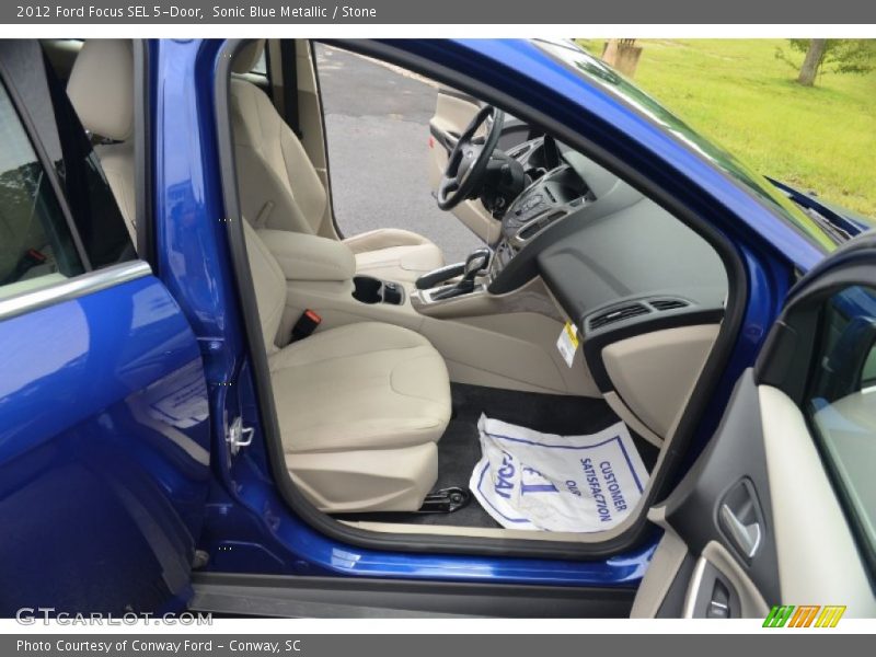 Sonic Blue Metallic / Stone 2012 Ford Focus SEL 5-Door