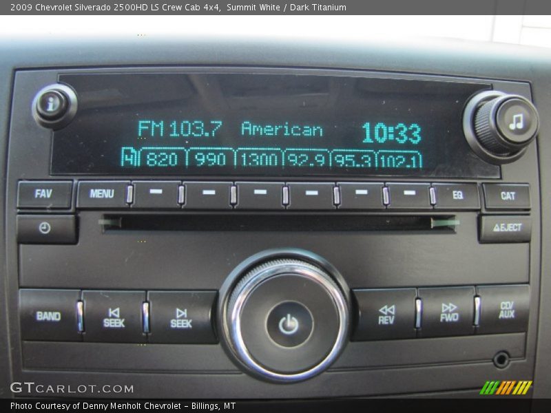 Audio System of 2009 Silverado 2500HD LS Crew Cab 4x4