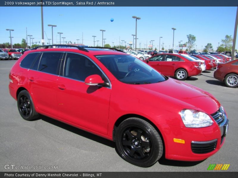 Salsa Red / Anthracite 2009 Volkswagen Jetta TDI SportWagen