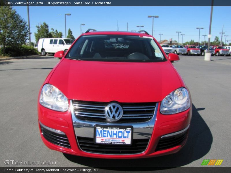 Salsa Red / Anthracite 2009 Volkswagen Jetta TDI SportWagen