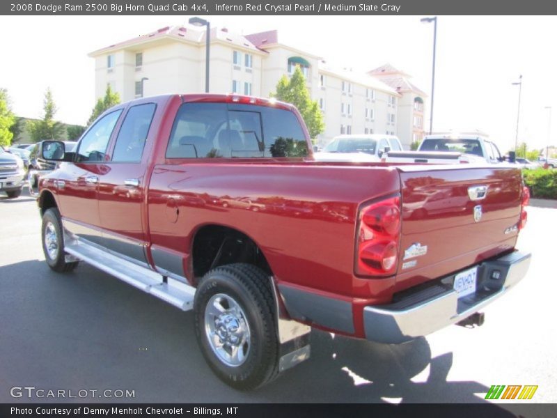 Inferno Red Crystal Pearl / Medium Slate Gray 2008 Dodge Ram 2500 Big Horn Quad Cab 4x4