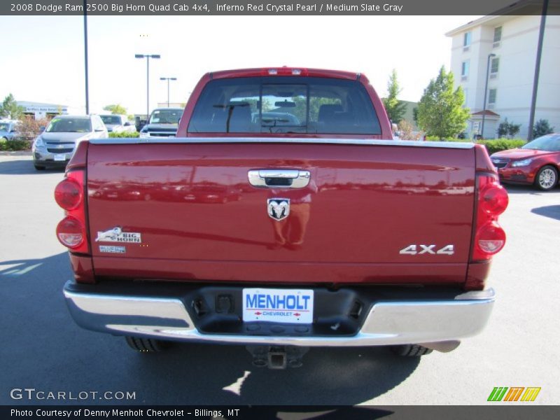 Inferno Red Crystal Pearl / Medium Slate Gray 2008 Dodge Ram 2500 Big Horn Quad Cab 4x4