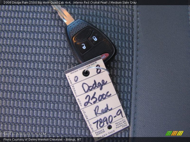 Inferno Red Crystal Pearl / Medium Slate Gray 2008 Dodge Ram 2500 Big Horn Quad Cab 4x4
