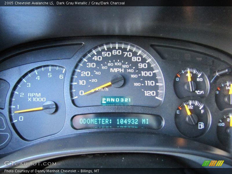Dark Gray Metallic / Gray/Dark Charcoal 2005 Chevrolet Avalanche LS
