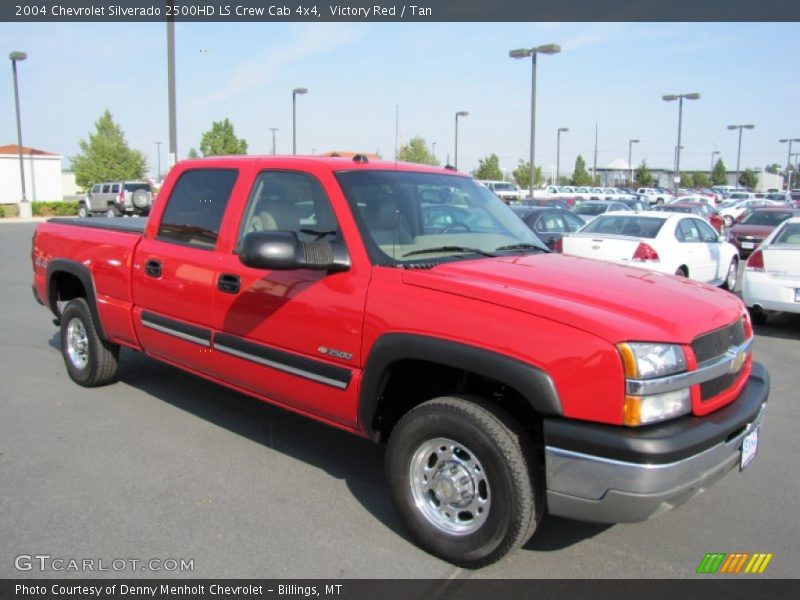 Victory Red / Tan 2004 Chevrolet Silverado 2500HD LS Crew Cab 4x4