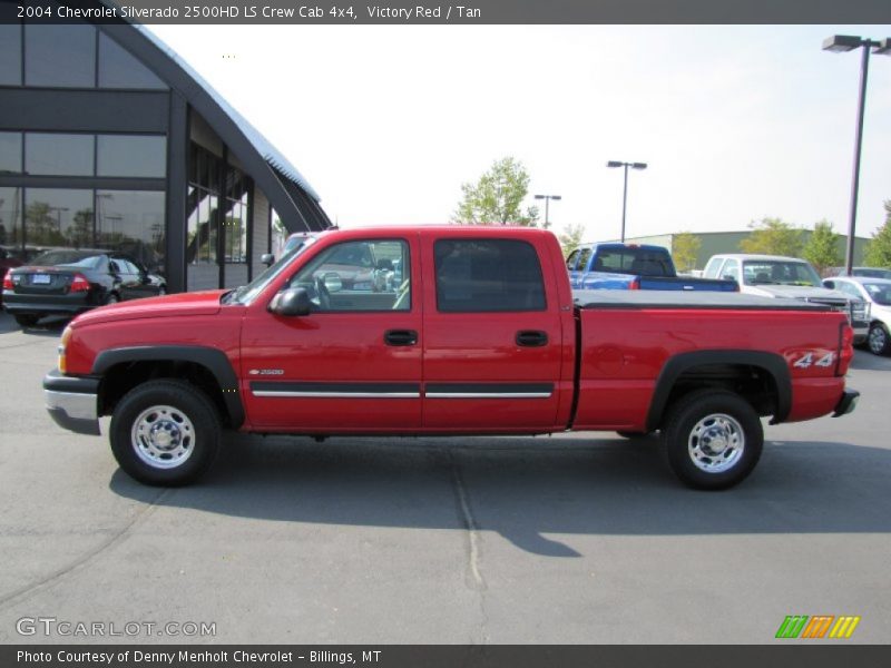 Victory Red / Tan 2004 Chevrolet Silverado 2500HD LS Crew Cab 4x4