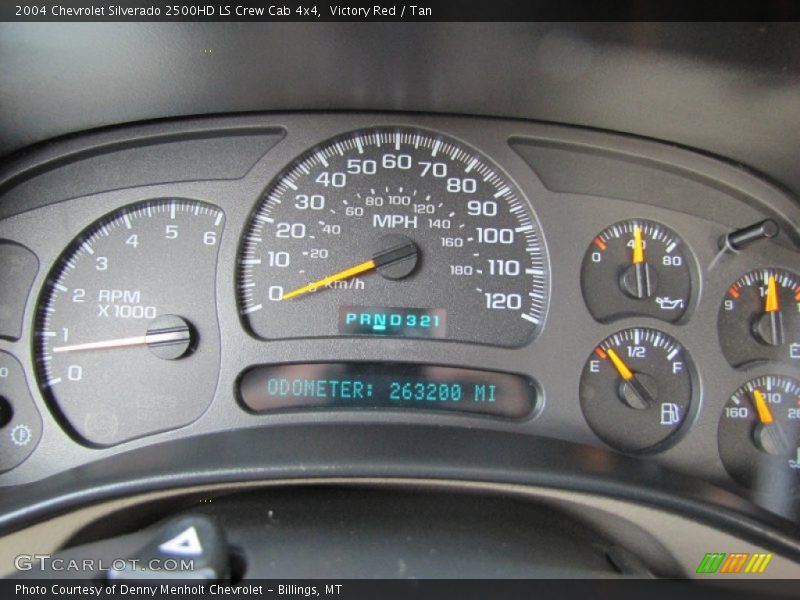 Victory Red / Tan 2004 Chevrolet Silverado 2500HD LS Crew Cab 4x4
