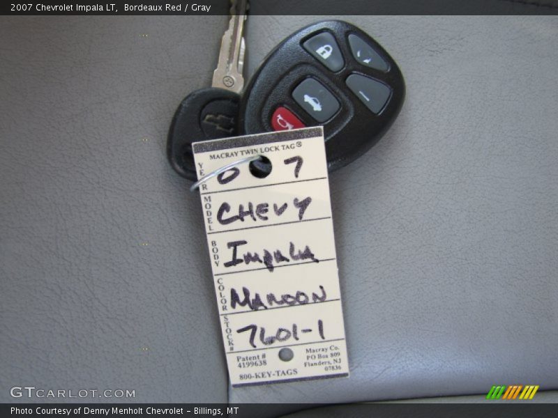 Bordeaux Red / Gray 2007 Chevrolet Impala LT