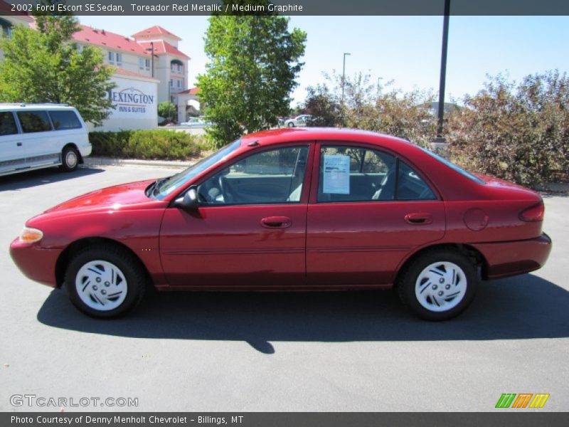 Toreador Red Metallic / Medium Graphite 2002 Ford Escort SE Sedan
