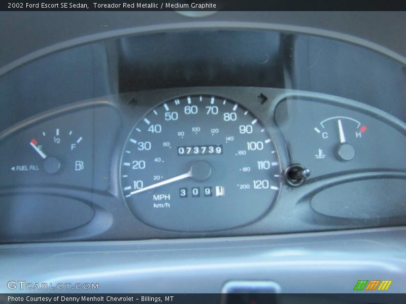 Toreador Red Metallic / Medium Graphite 2002 Ford Escort SE Sedan