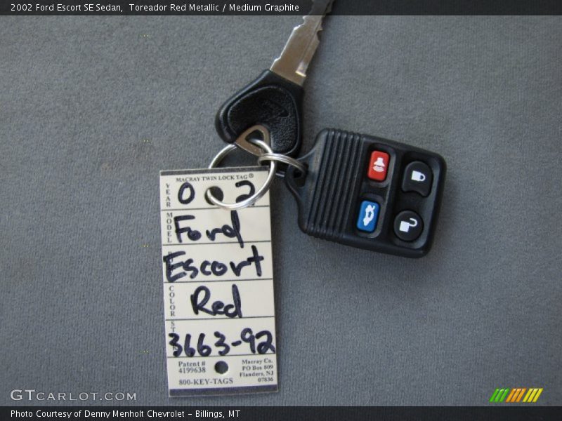 Toreador Red Metallic / Medium Graphite 2002 Ford Escort SE Sedan